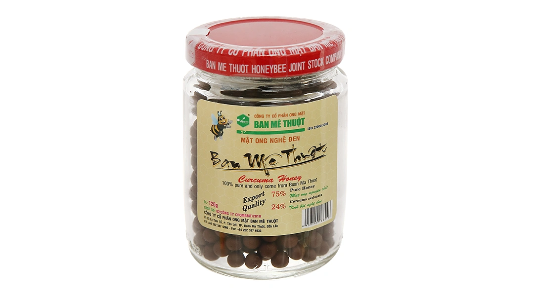 Viên mật ong nghệ đen Ban Mê Thuột hũ 120g - 